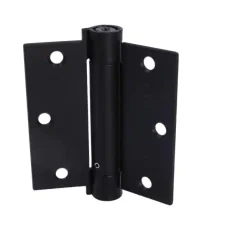 Everbilt 3-1-2 in. Matte Black Square Radius Spring Hinge